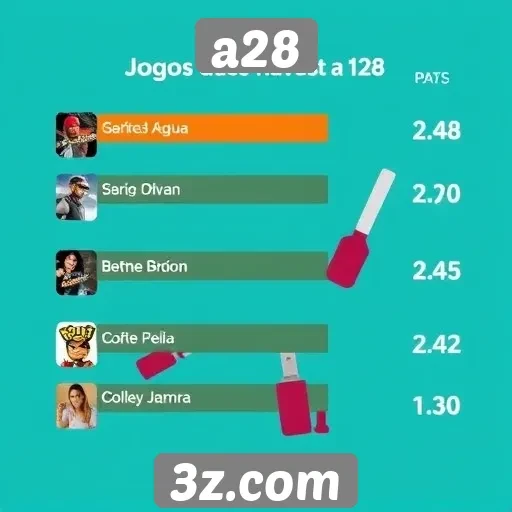 ranking de popularidade dos jogos no a28